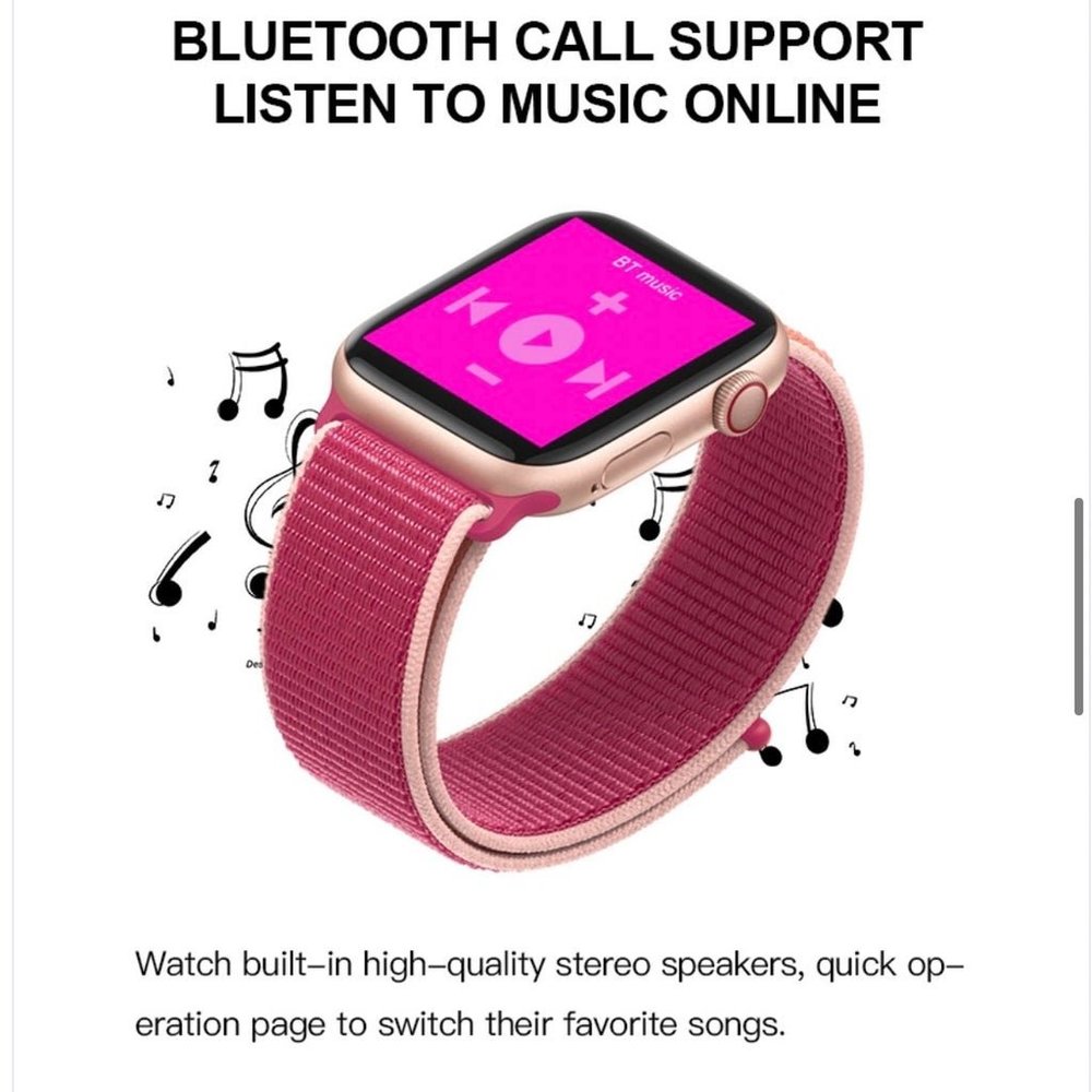 Bluetooth Smart Watch, iOS/Android pink - Picture 3 of 3
